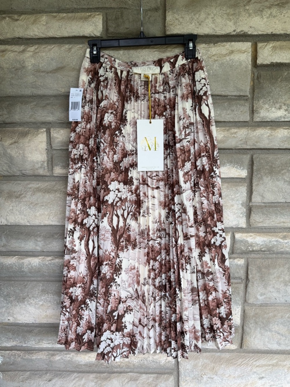 Mestiza New York Daniella Midi Skirt in Chestnut Toile 2 $325 - Picture 4 of 7